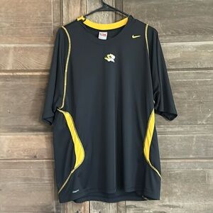 Vintage Nike Team Missouri Tigers Shirt Mens XL‎ Black Yellow Short Sleeve